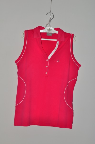 Cross golf polo Sleevelees Top, rosa