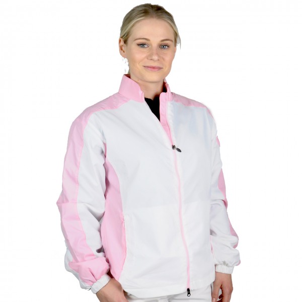 FJ-Damen-Windjacke Rosa/weiss