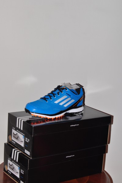 Adizero Sport II, golf schuhe Schwarz weissblau orange Sohle, nur genoppt, Waterproof 2Y Garantie